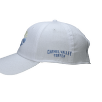 White Baseball Cap with Embroidered Logo