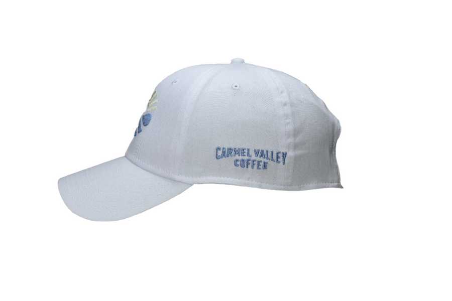 White Baseball Cap with Embroidered Logo